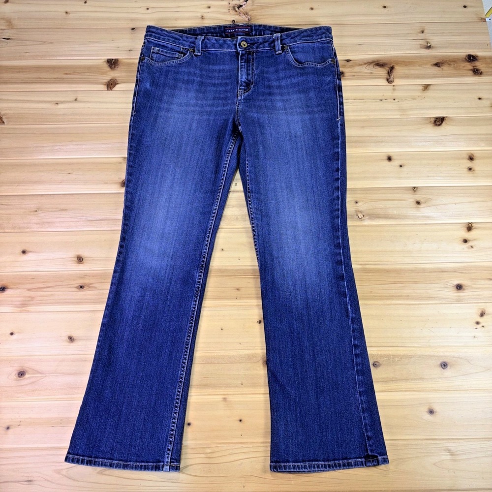 Tommy Hilfiger Jeans Womens 12S Bootcut Mid Rise Denim Blue Jeans